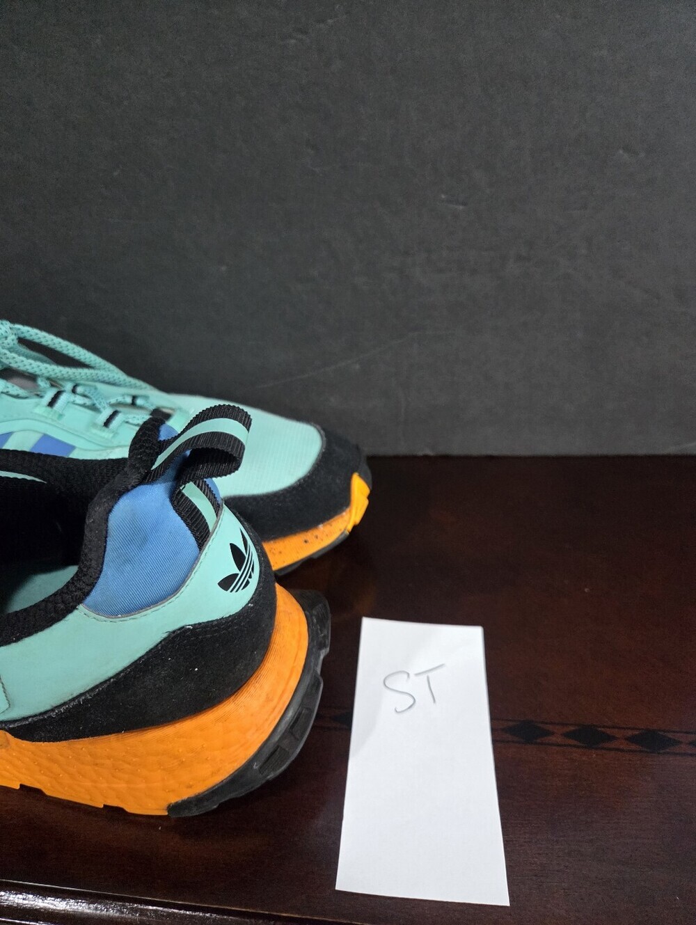 Adidas ZX 1K Boost Mint Green Blue Accent Mens Sneakers Sz.12 - Picture 7 of 7